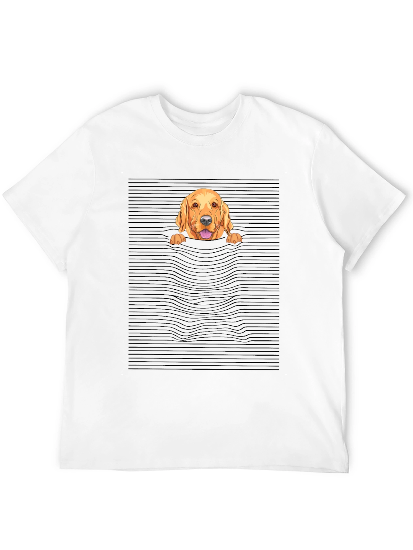 Golden Retriever Peek-a-Boo T-Shirt - Unique Design