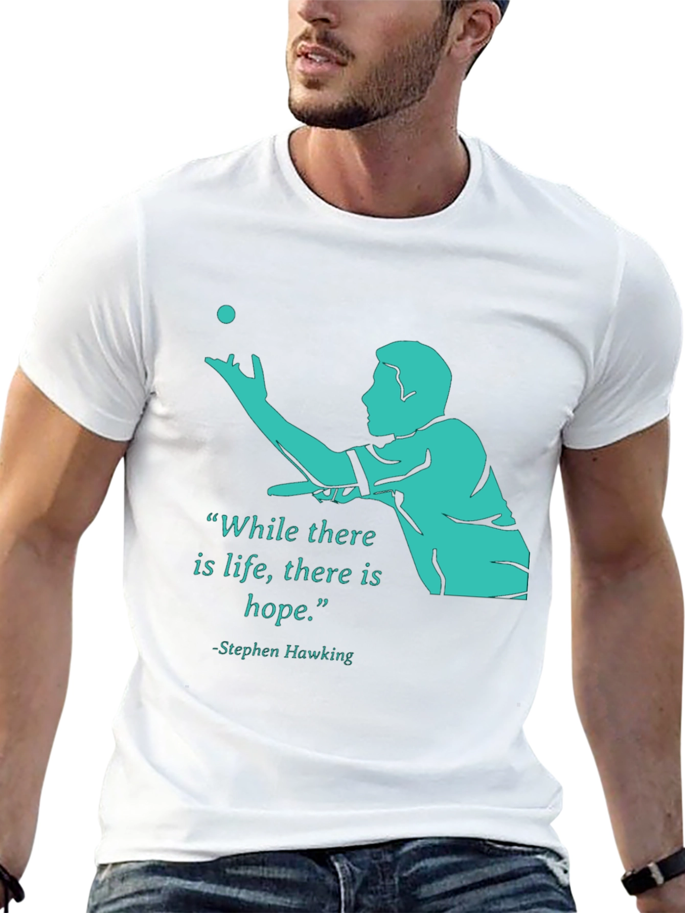 Stephen Hawking Life Hope Graphic Tee