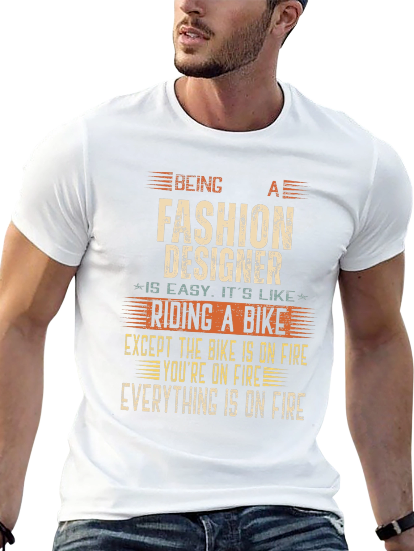 Fashion Designer On Fire Funny T-Shirt
