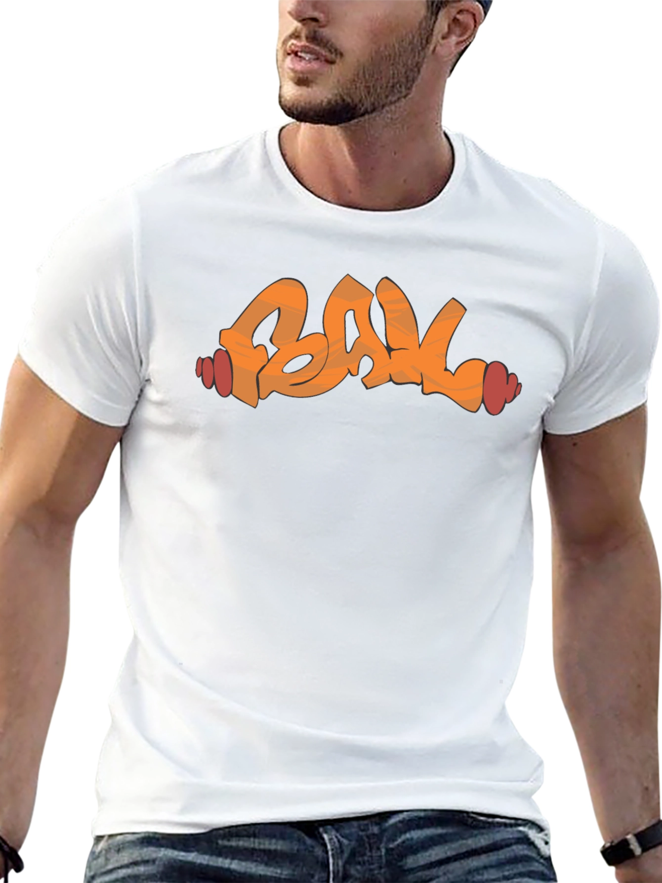 Abstract Graffiti Style Graphic Tee - Black
