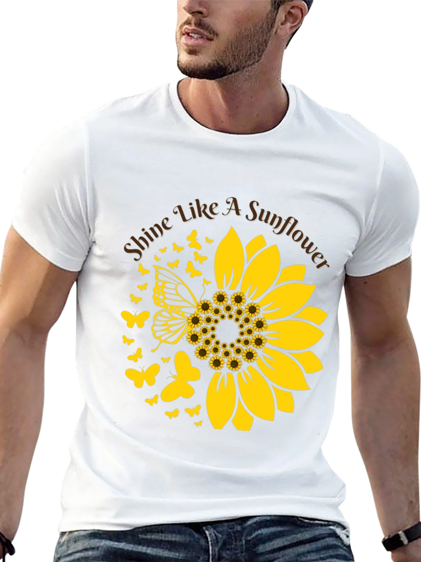 Sunflower Butterfly Graphic Tee