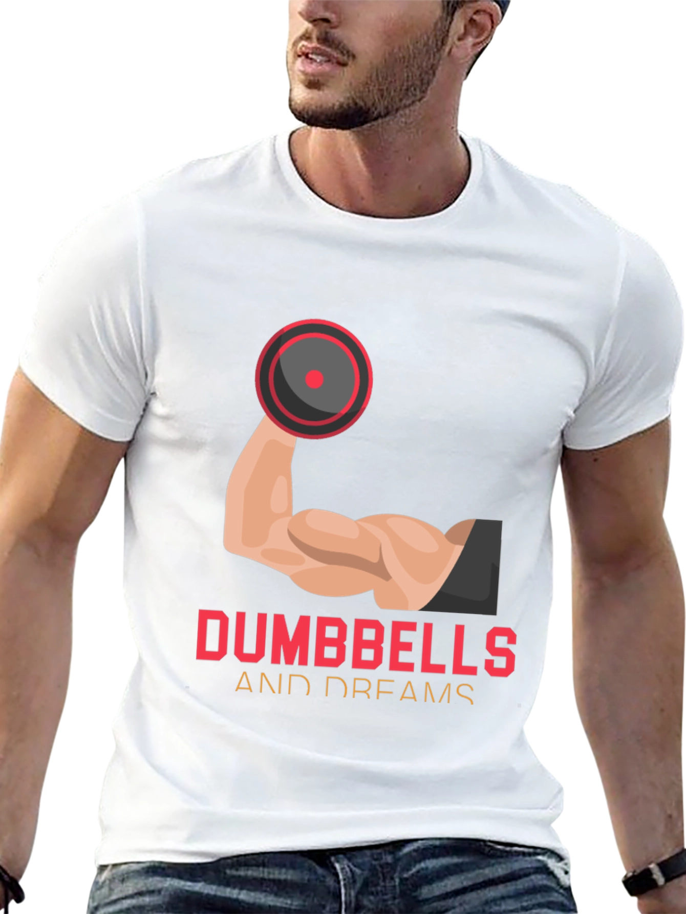 Dumbbells and Dreams Graphic Tee