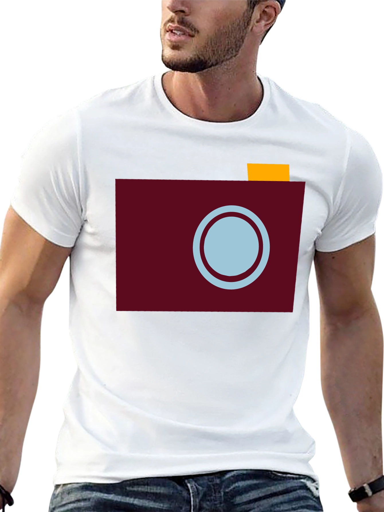 Retro Camera Graphic Tee - Stylish Black T-Shirt