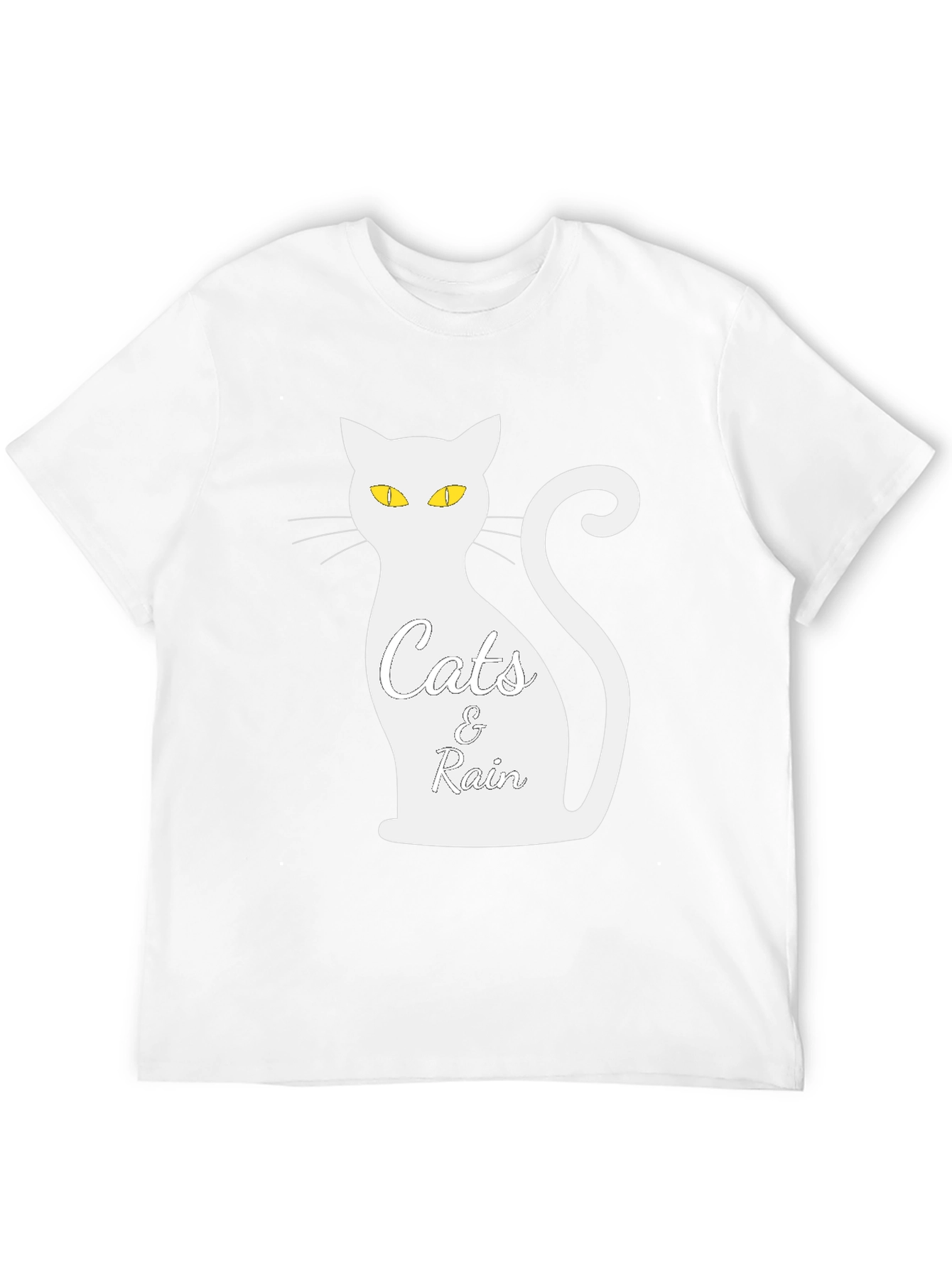 Cats & Rain Black T-Shirt - Unique Graphic Tee