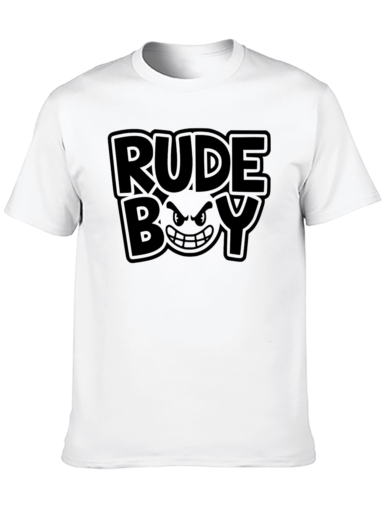 Rude Boy Graphic Print Black T-Shirt