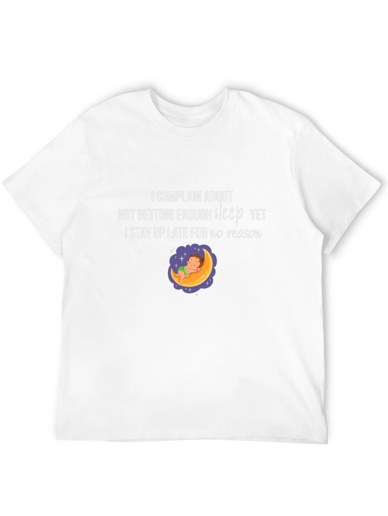Funny Sleepy Black T-Shirt: I Complain About Sleep!