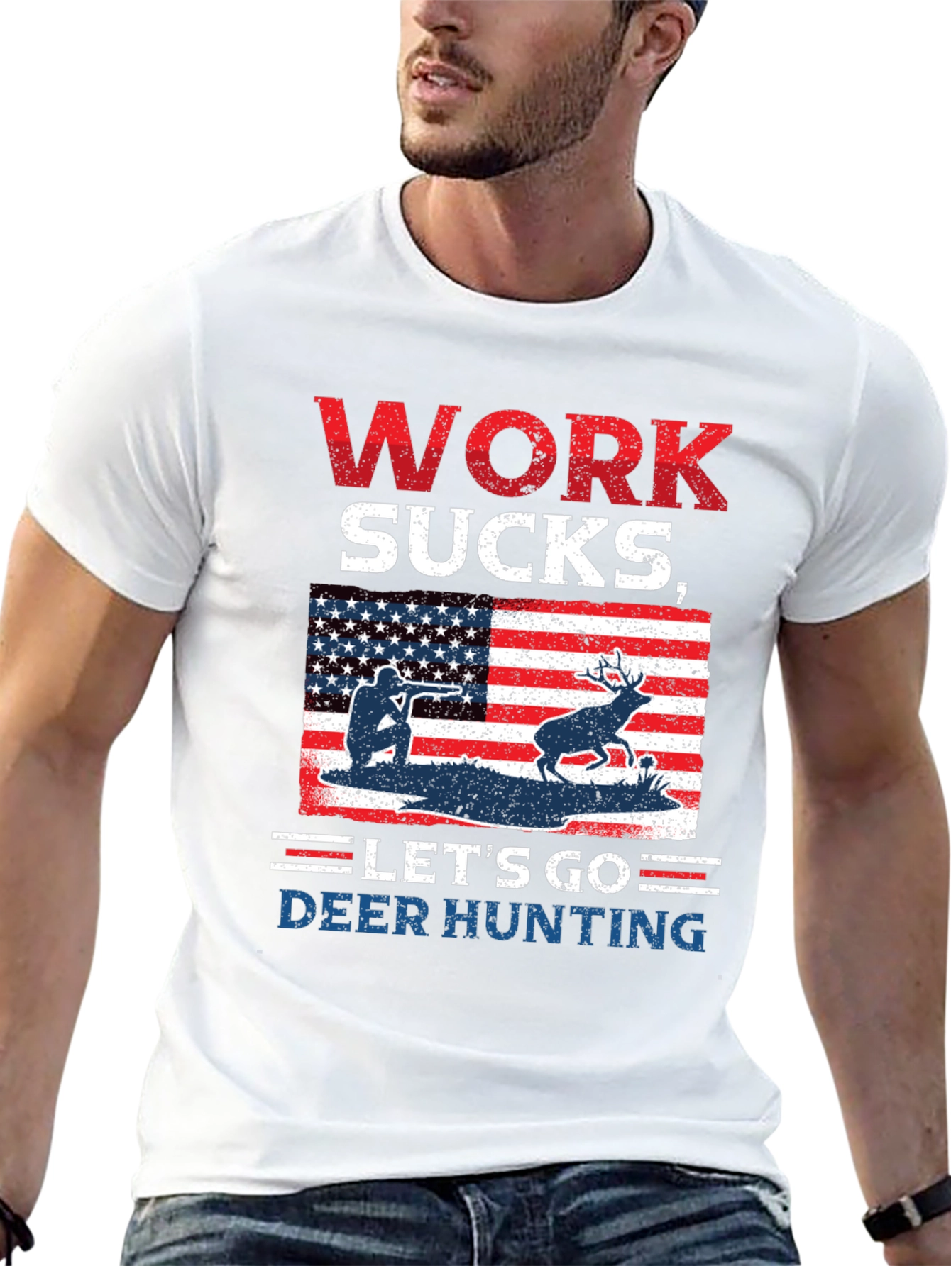Work Sucks Lets Go Deer Hunting T-Shirt