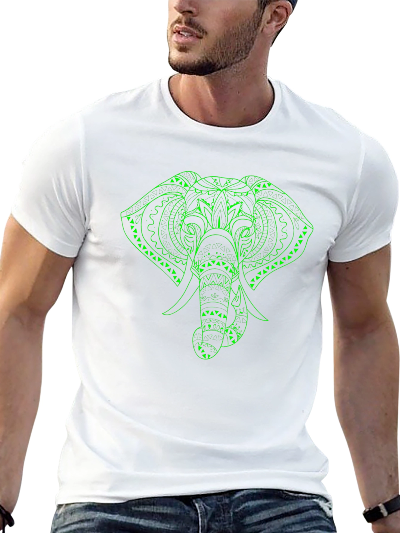 Geometric Elephant Graphic Tee