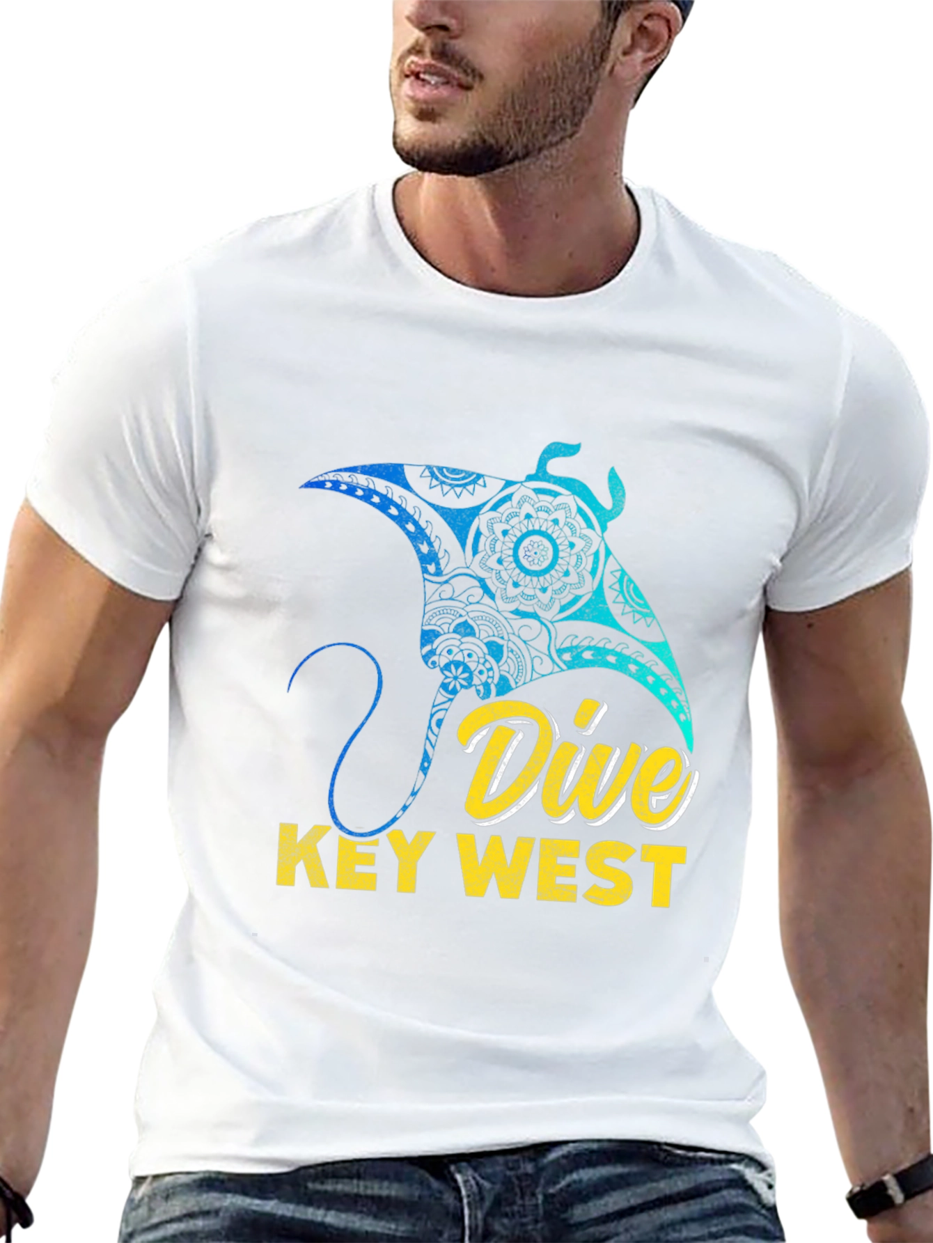 Dive Key West Graphic Tee - Manta Ray Design