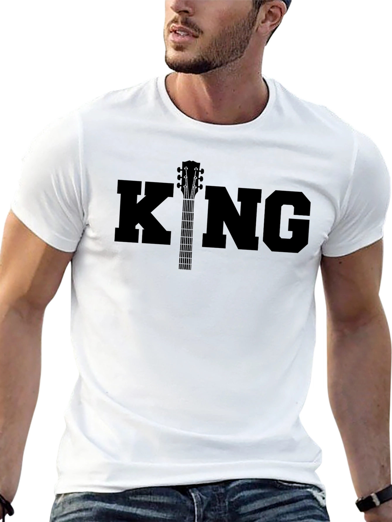 King Guitar Graphic T-Shirt - Black