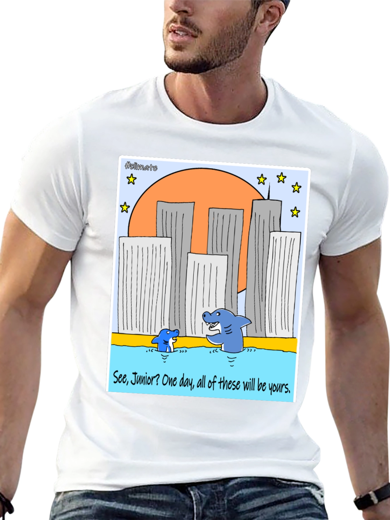 Shark Twin Towers T-Shirt
