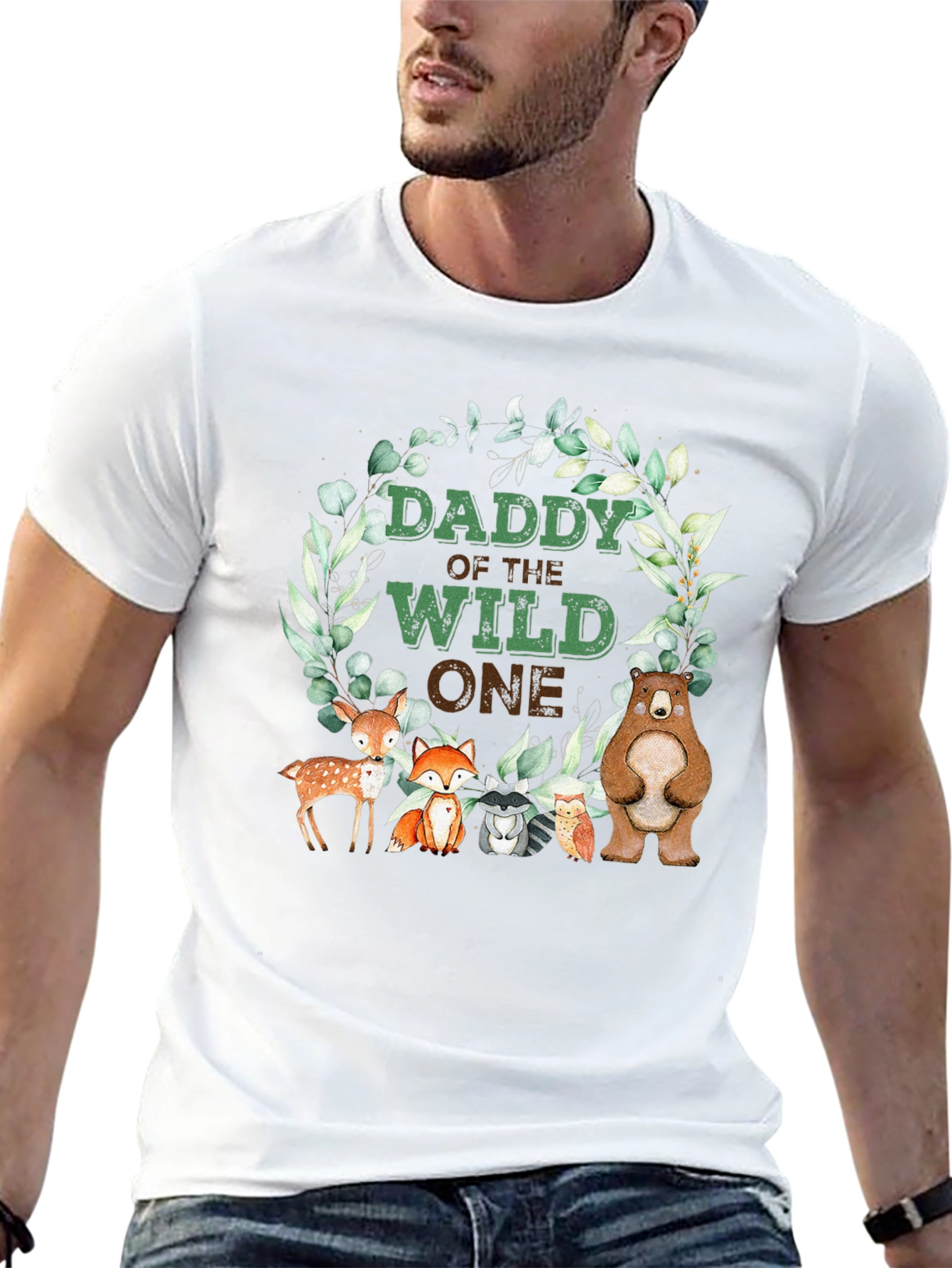 Daddy Of The Wild One T-Shirt Woodland Animals
