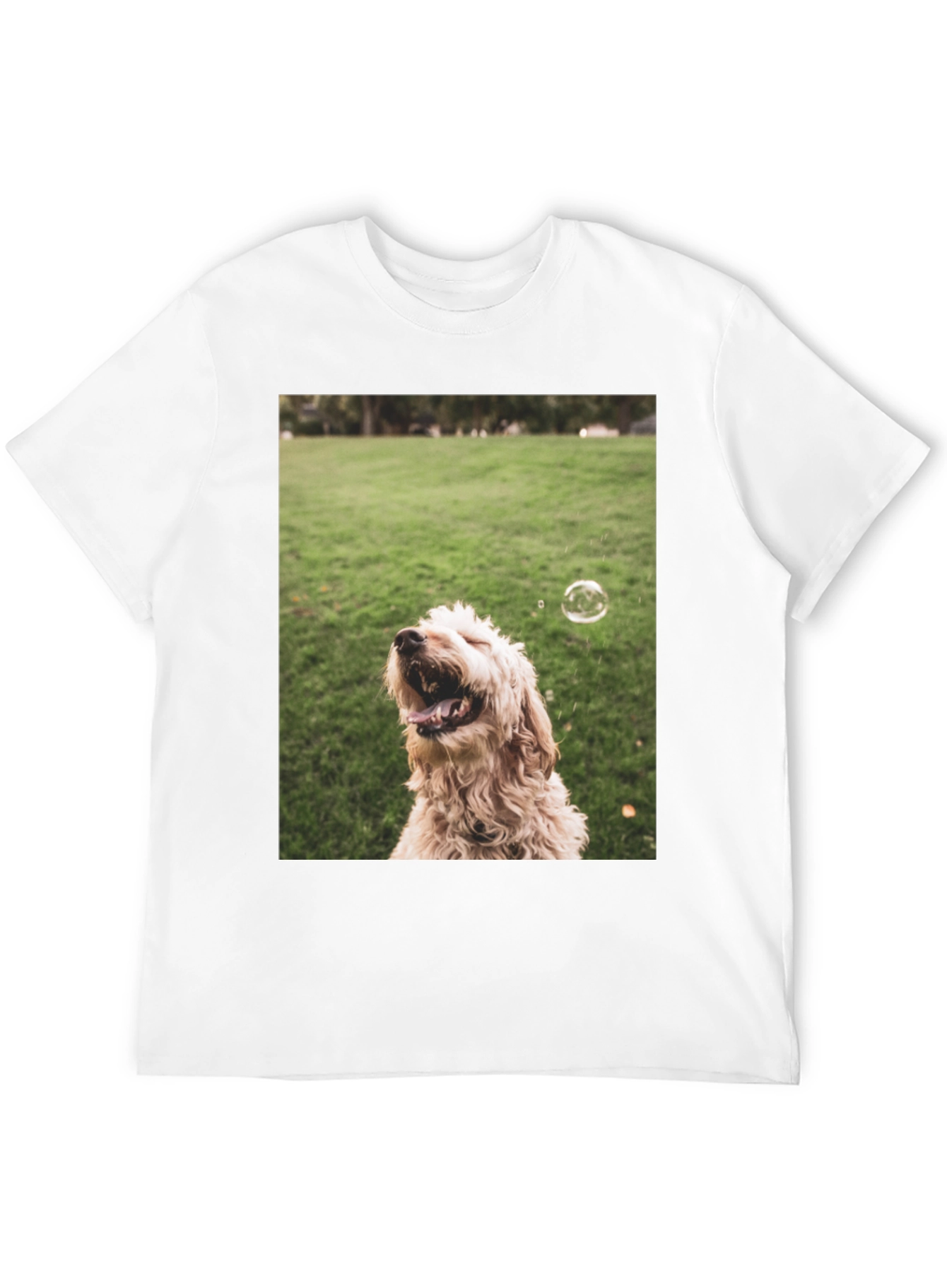 Dog Bubble T-Shirt - Playful Pet Lover Tee