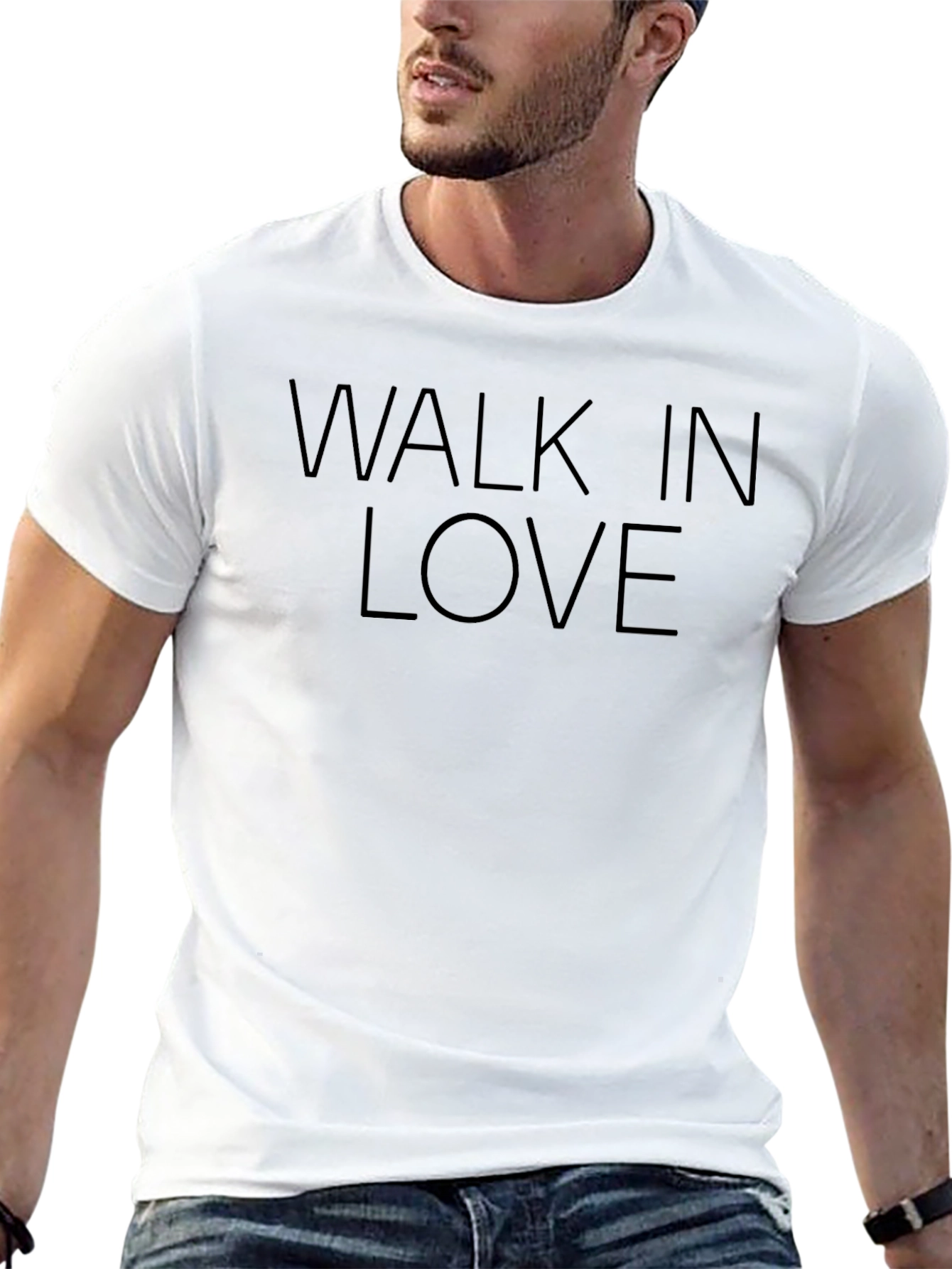Walk In Love Black Graphic Tee Shirt