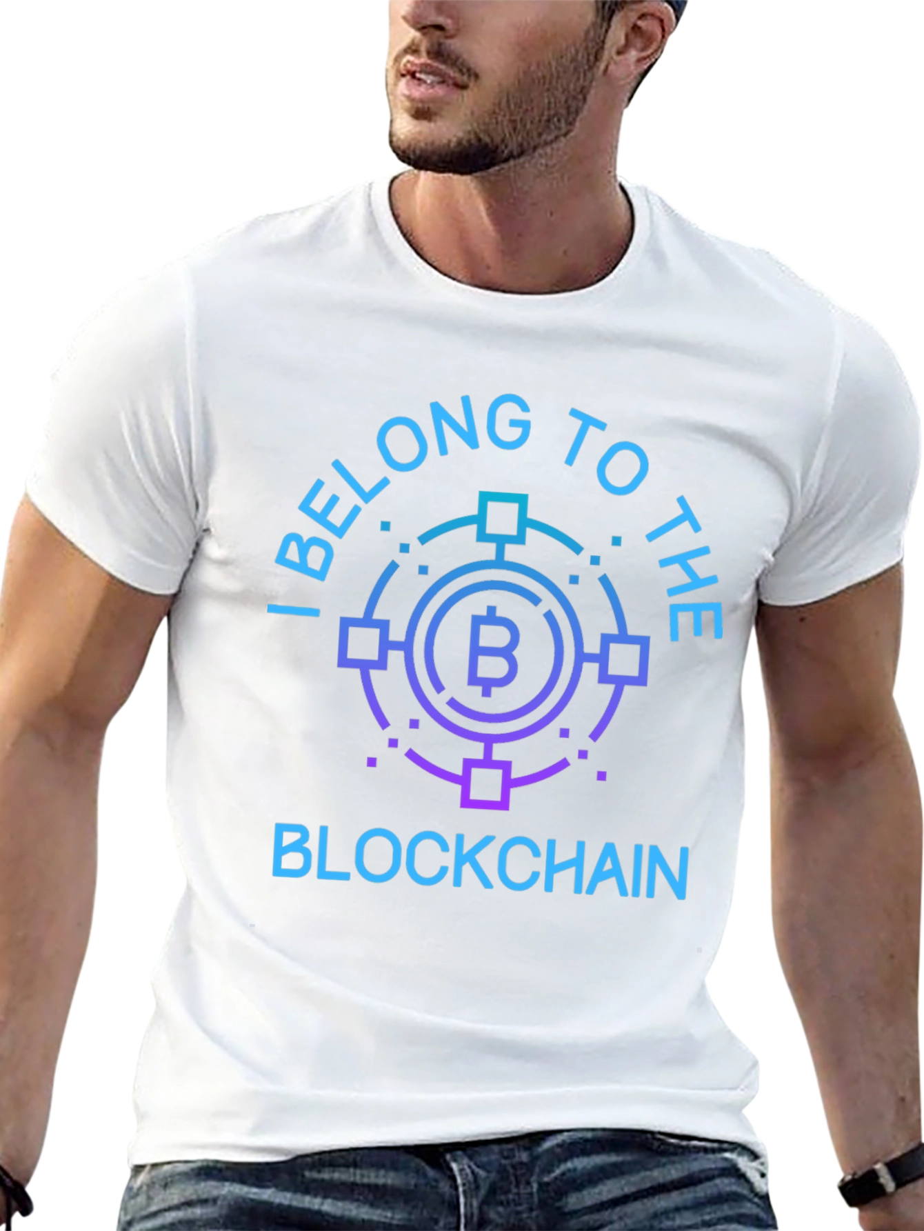 Bitcoin Blockchain Graphic Tee - Crypto Enthusiast T-Shirt