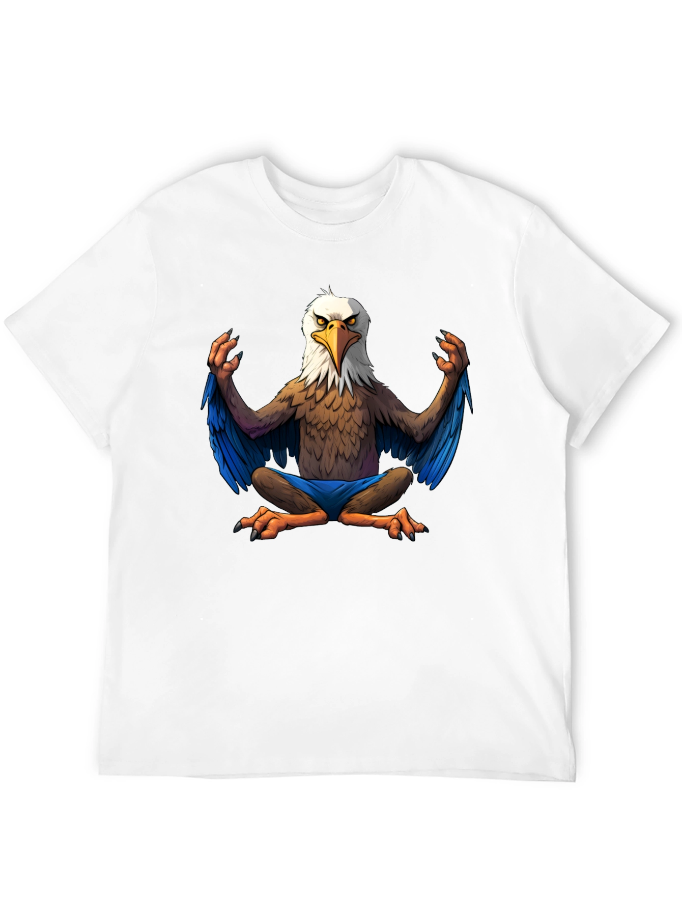 Meditating Eagle Cartoon T-Shirt