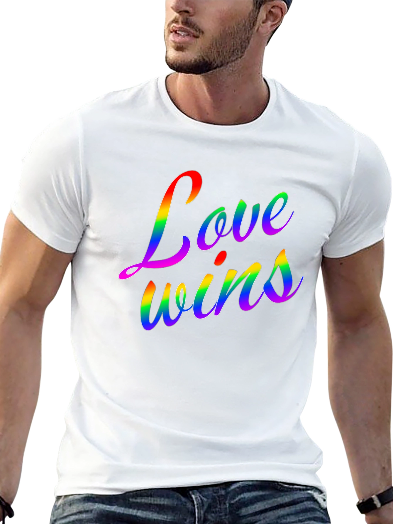 Love Wins Rainbow Graphic Tee - Pride Month Shirt