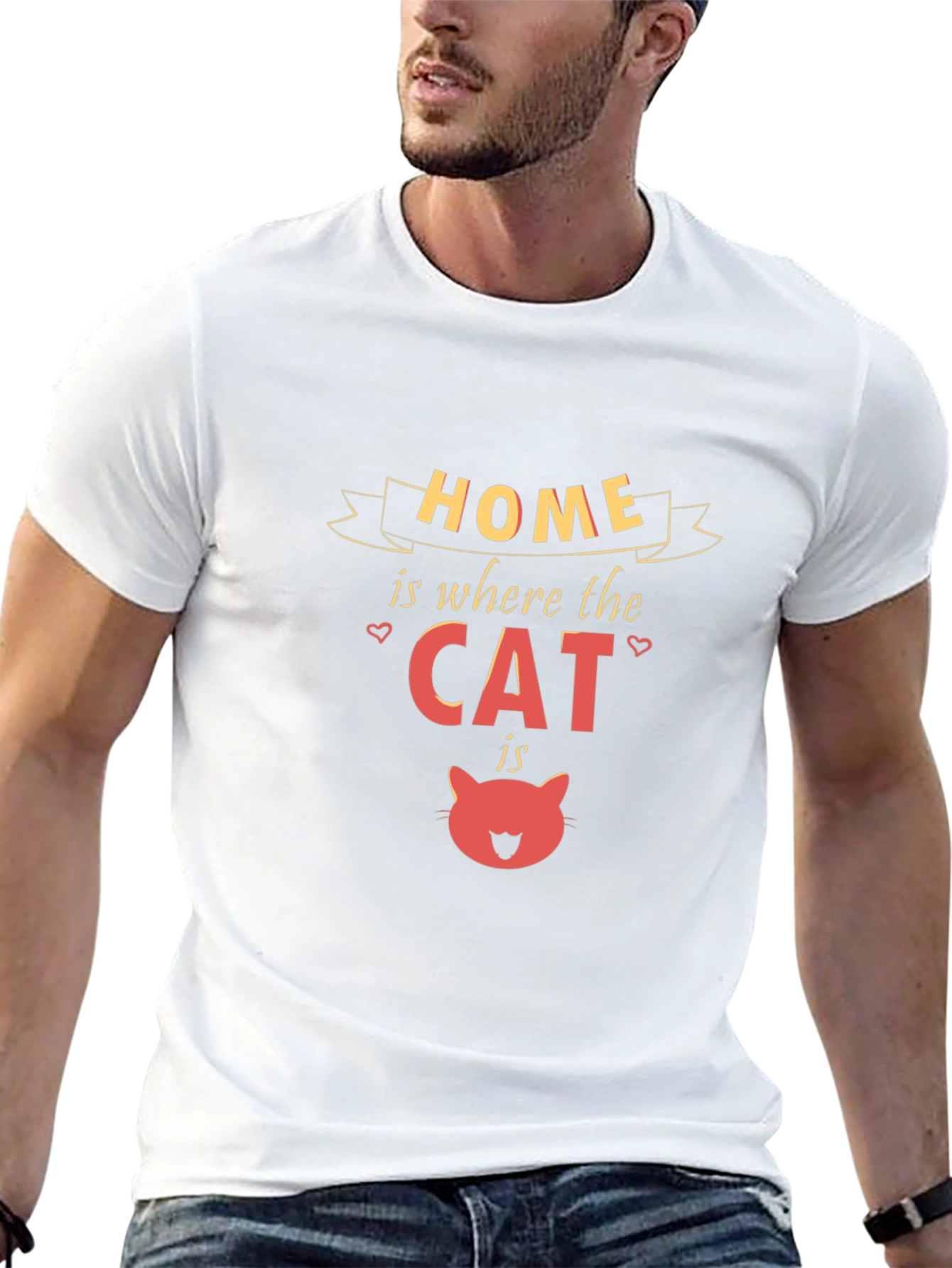 Home is Where the Cat Is Black T-Shirt