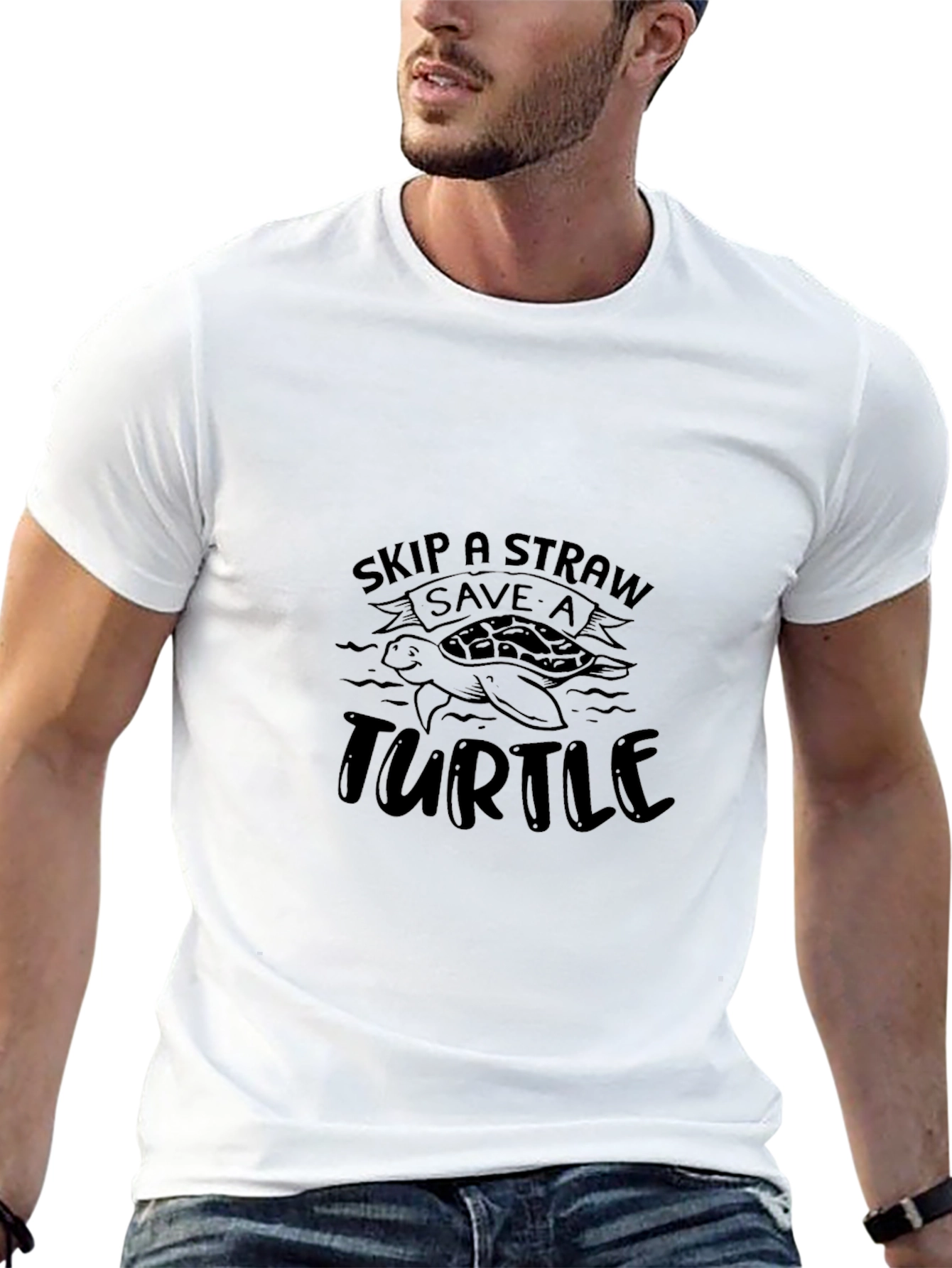 Skip A Straw Save A Turtle Graphic Tee