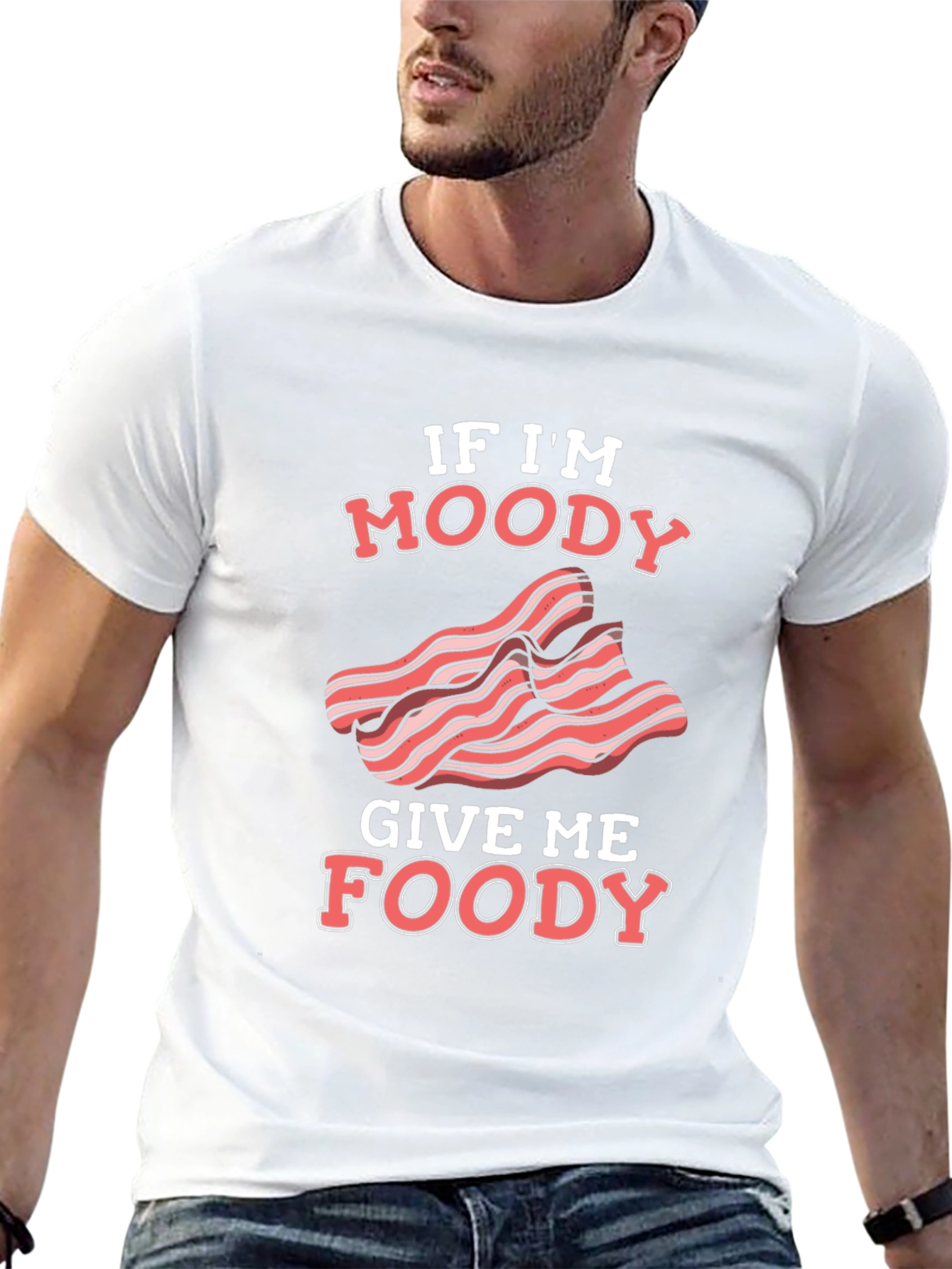 Moody Foody Bacon T-Shirt - Funny Foodie Tee