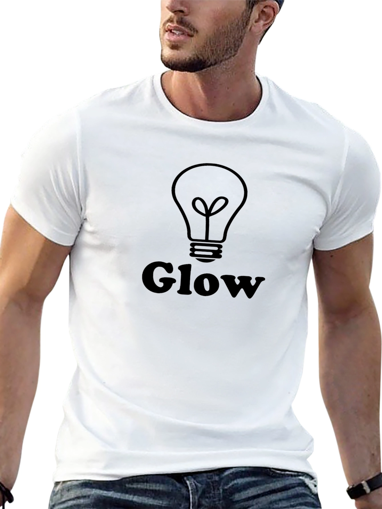 Glow Graphic Tee - Modern Black T-Shirt