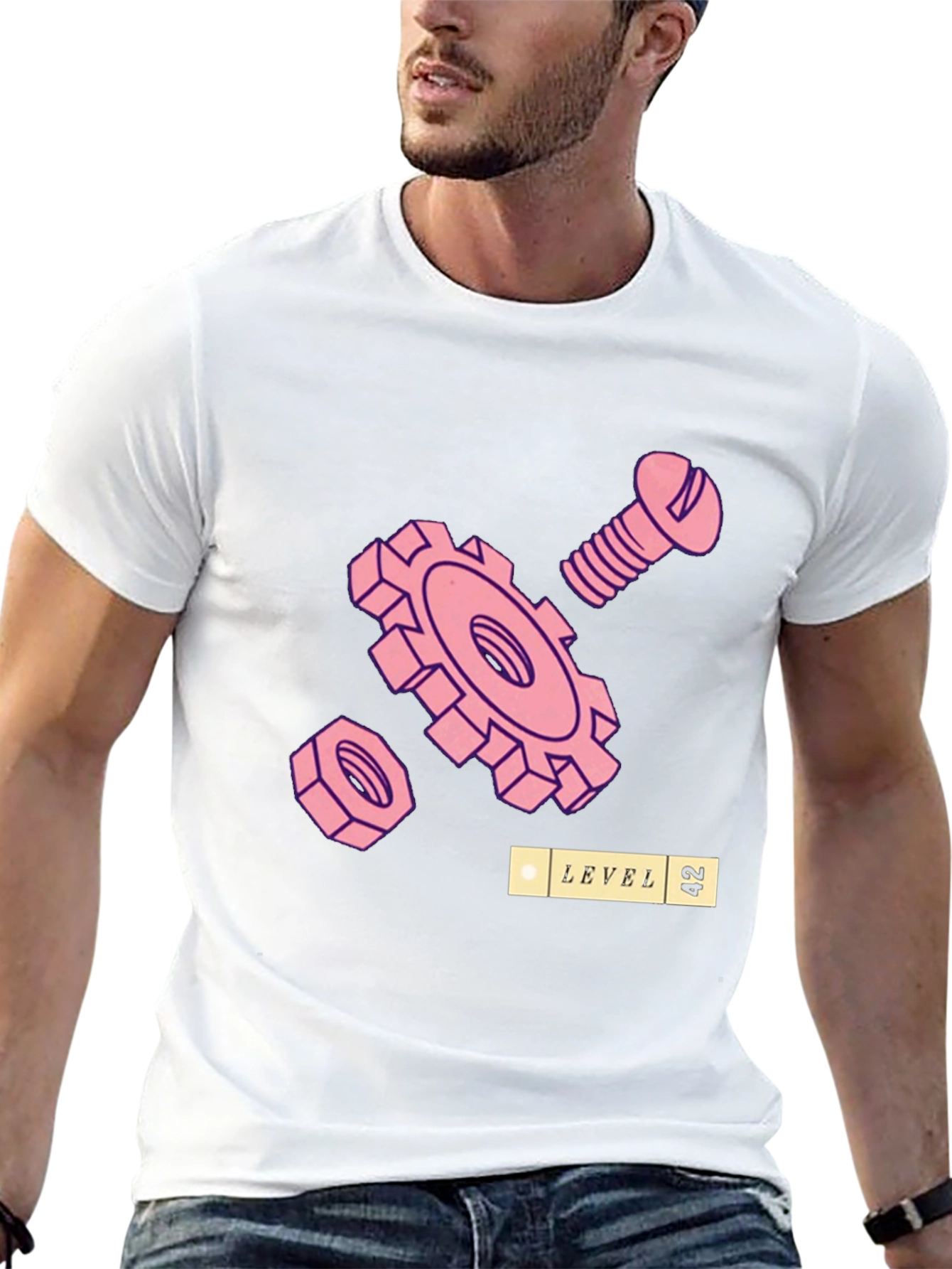 Level 42 Graphic Tee - Black Cotton T-Shirt