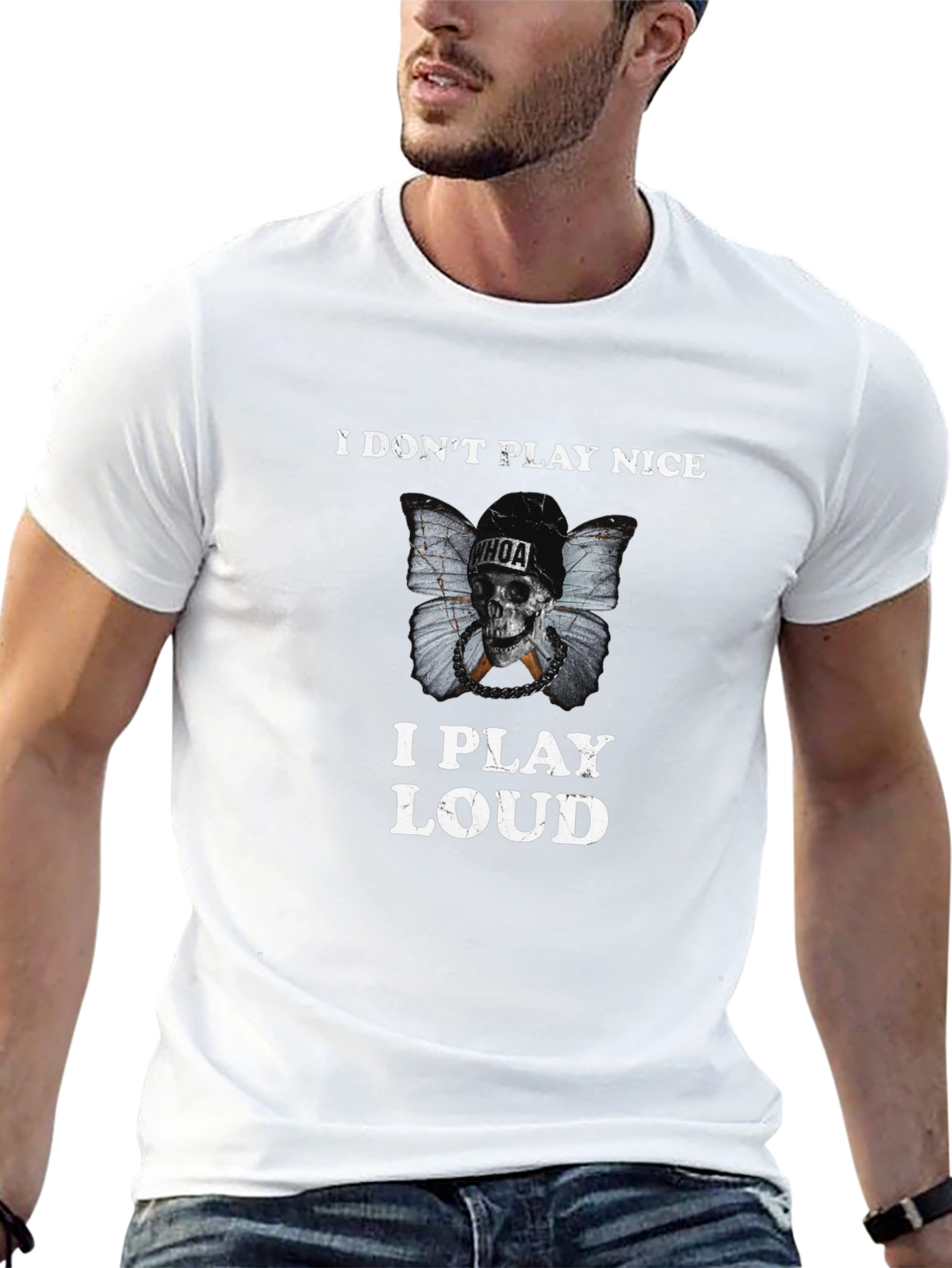 I Dont Play Nice I Play Loud Black T-Shirt