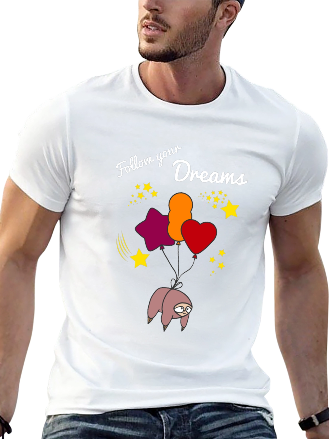 Dreamy Sloth T-Shirt - Follow Your Dreams!
