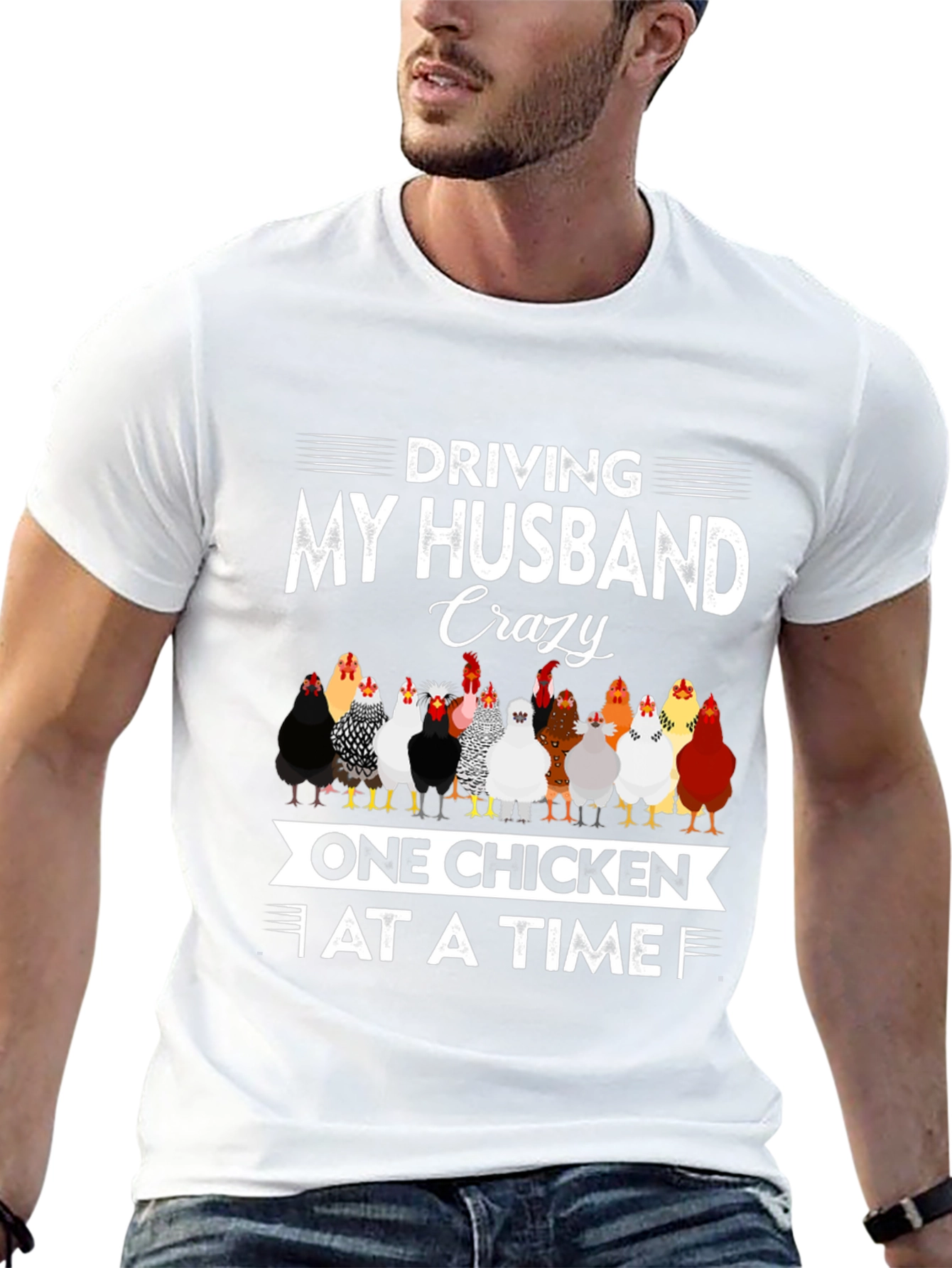 Crazy Chicken Lady Graphic T-Shirt
