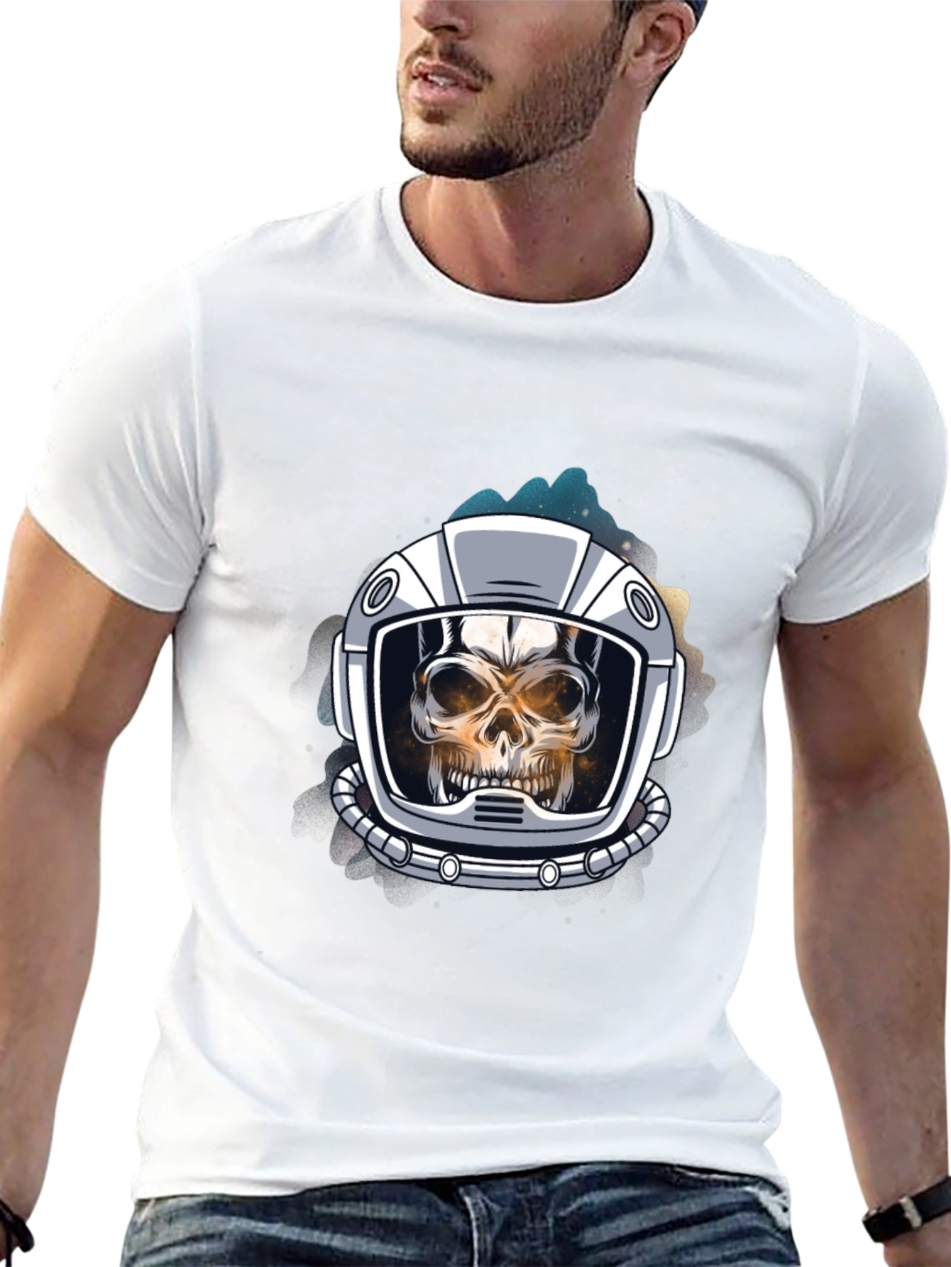 Skull Astronaut Graphic Tee