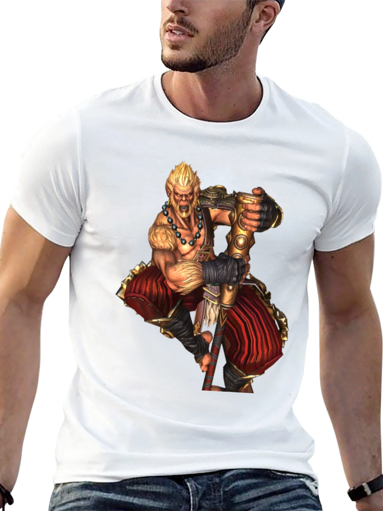 Warrior Graphic Print Black T-Shirt