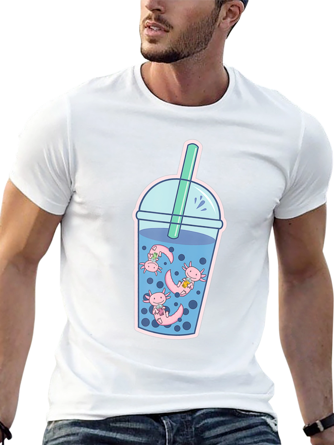 Axolotl Bubble Tea Graphic Tee