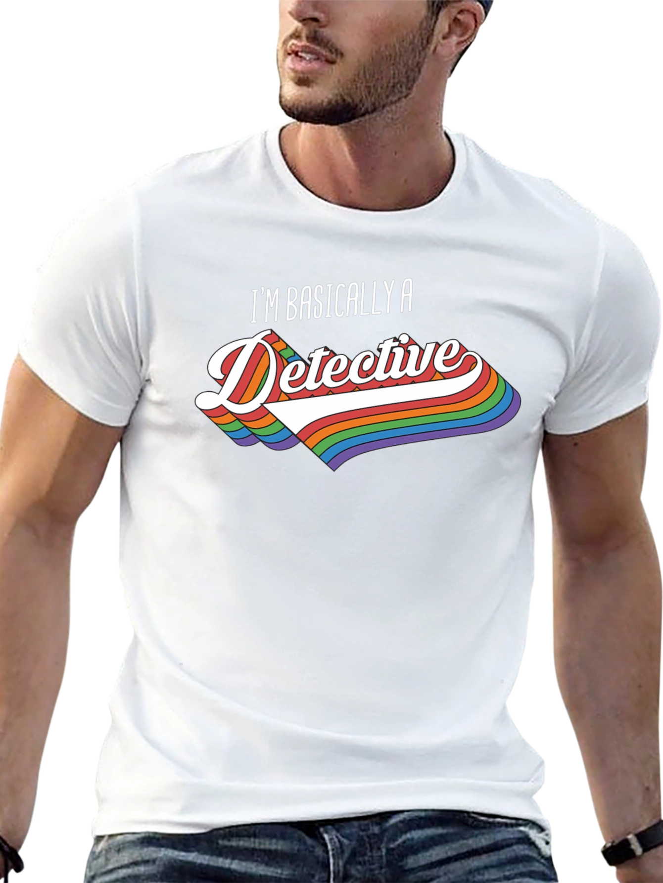 Detective Rainbow Graphic T-Shirt