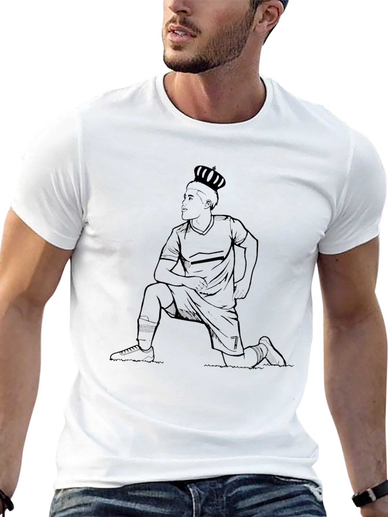 Kneeling King T-Shirt - Black Graphic Tee