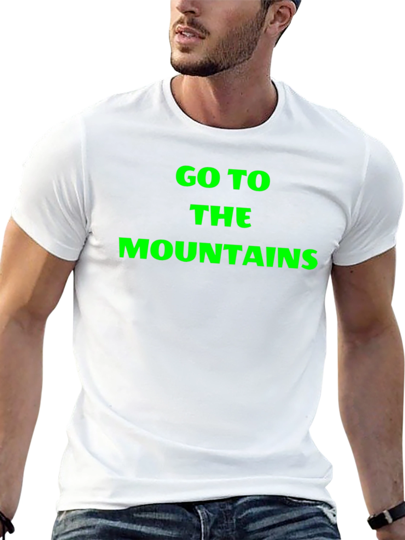 Go To The Mountains Black Graphic Tee