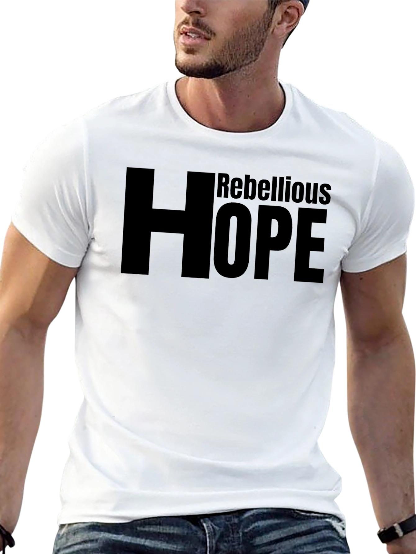 Rebellious Hope T-Shirt - Unisex Black Graphic Tee