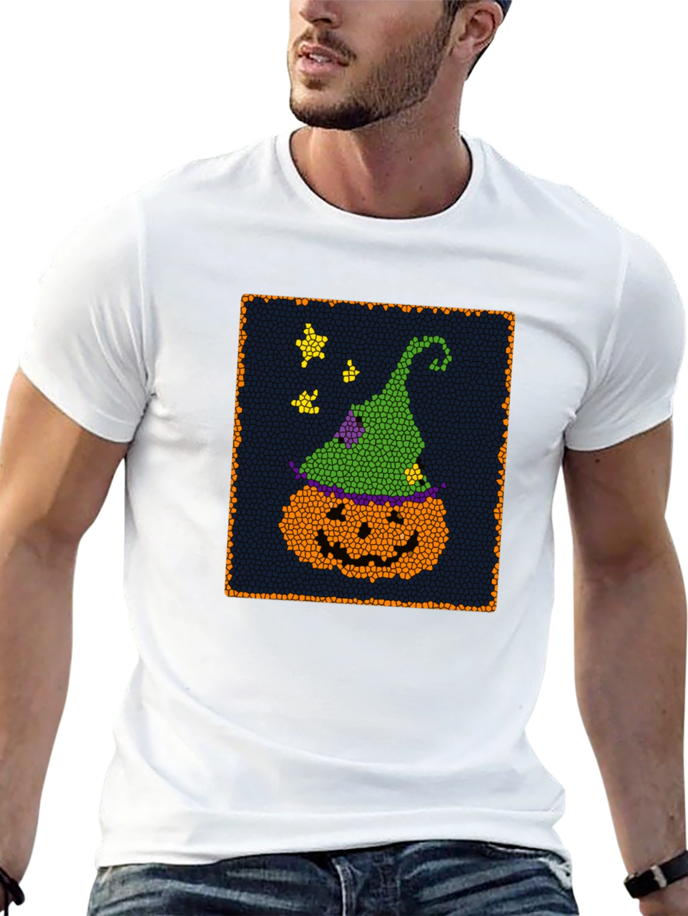 Halloween Pumpkin Witch Hat T-Shirt - Spooky Season