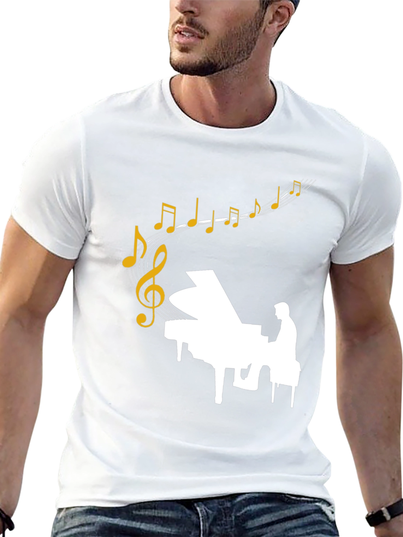 Musical Piano Graphic T-Shirt