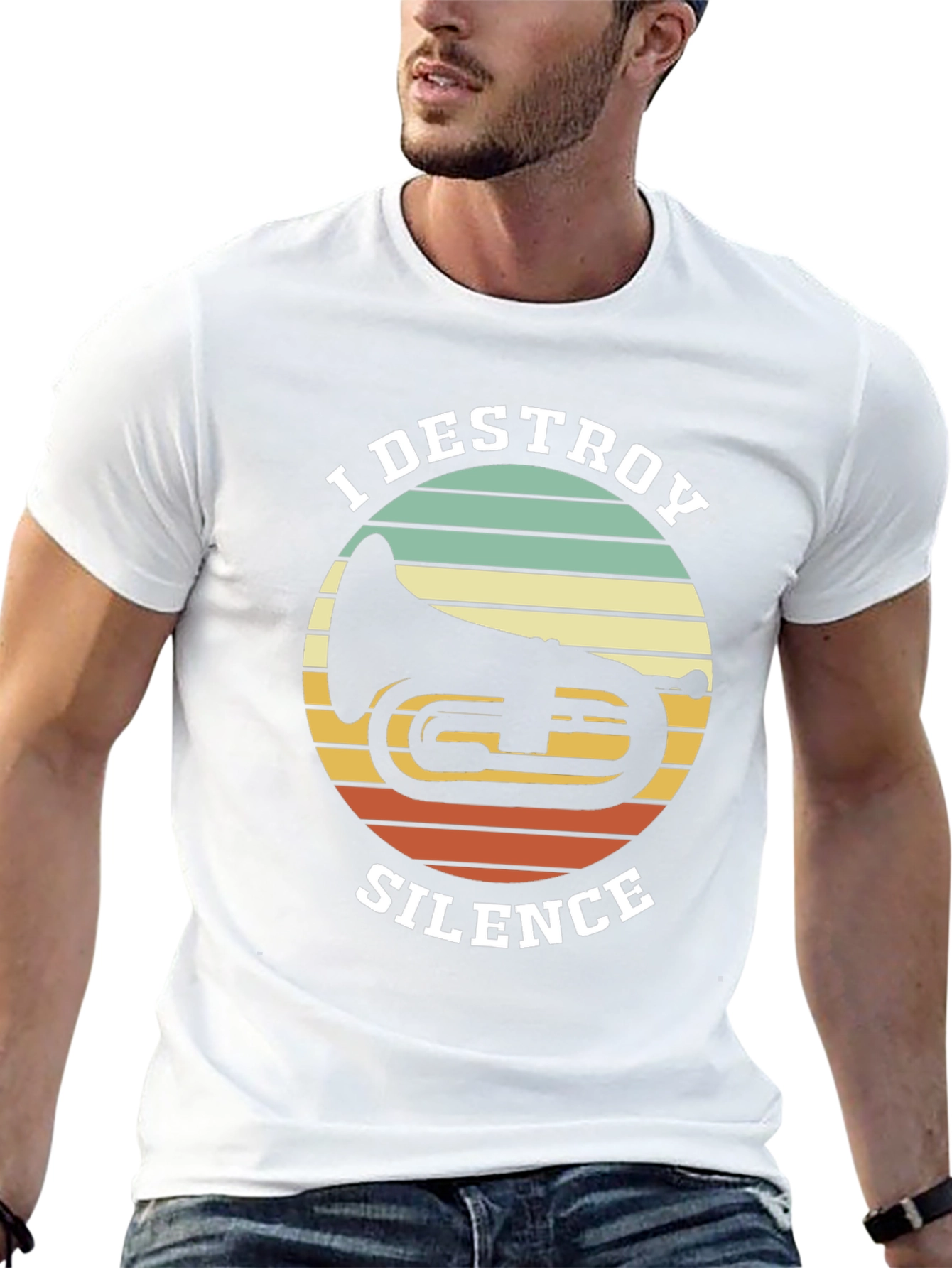 I Destroy Silence Tuba Graphic Tee