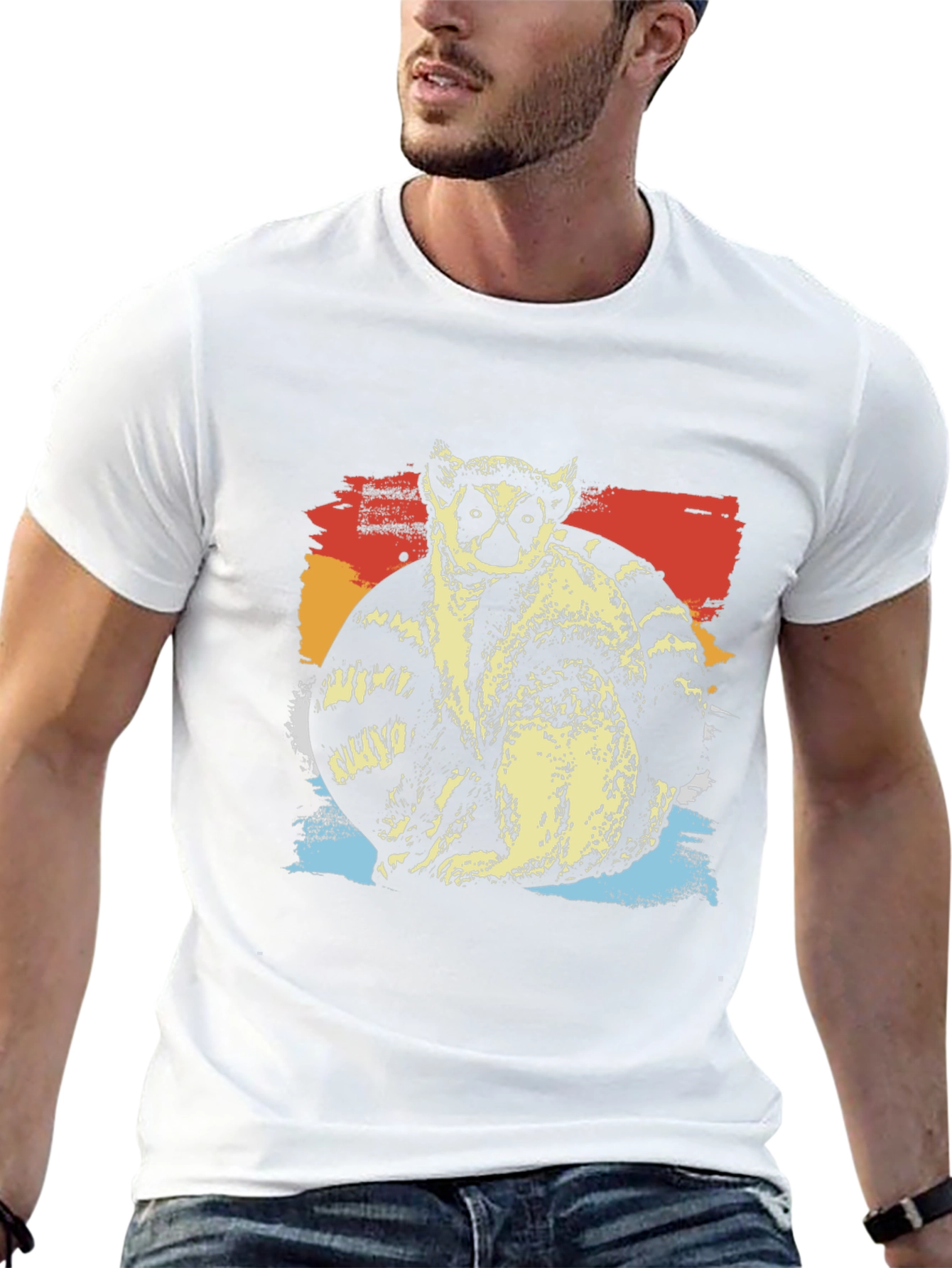 Lemur Graphic Tee - Cool Retro Design