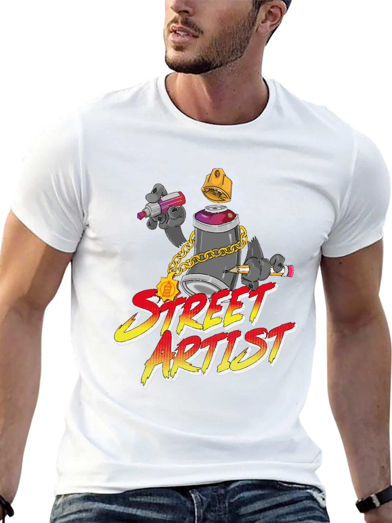 Street Artist Graphic Tee - Urban Art Style