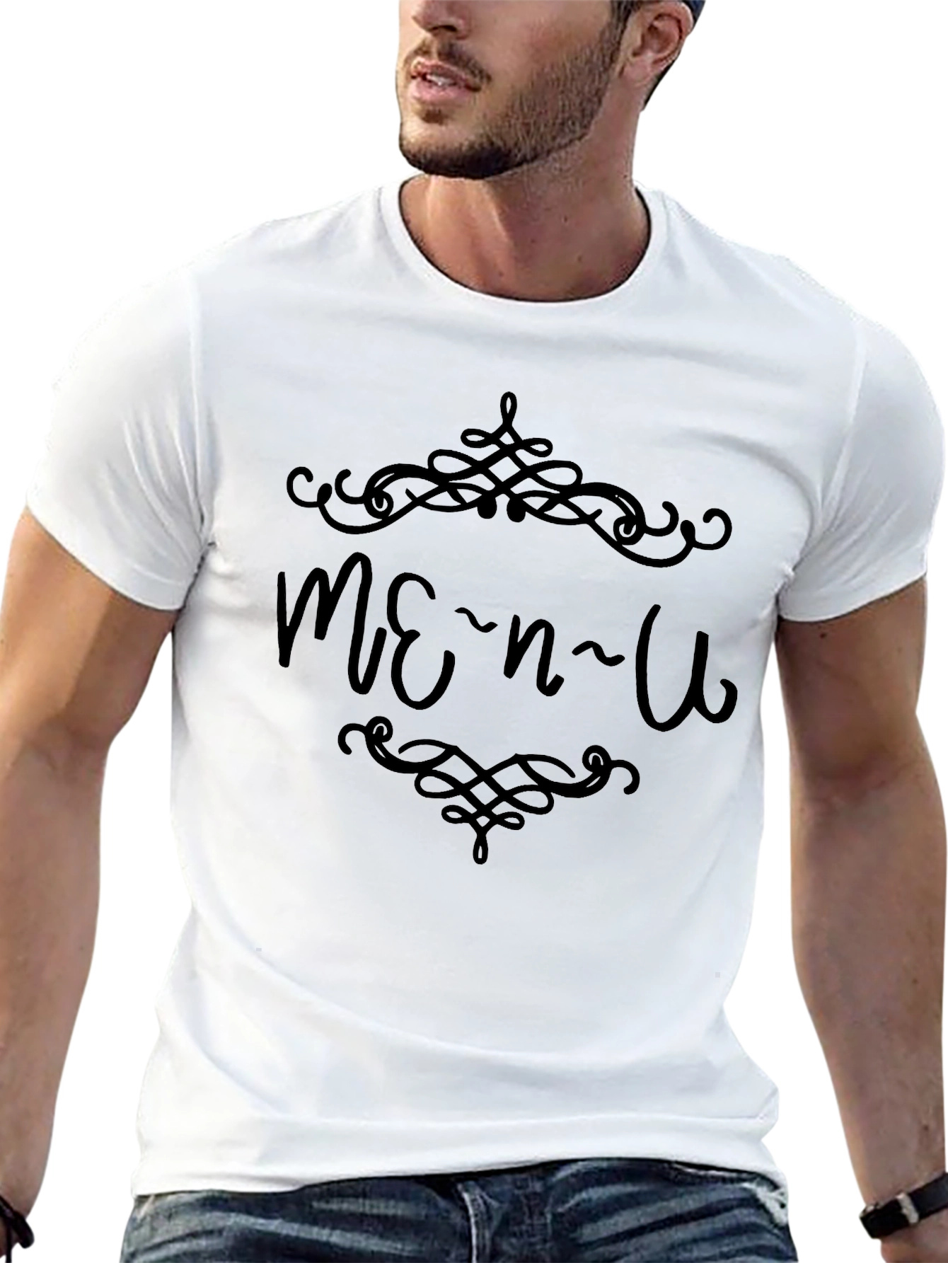 Stylish Menu Graphic Tee - Unique Design