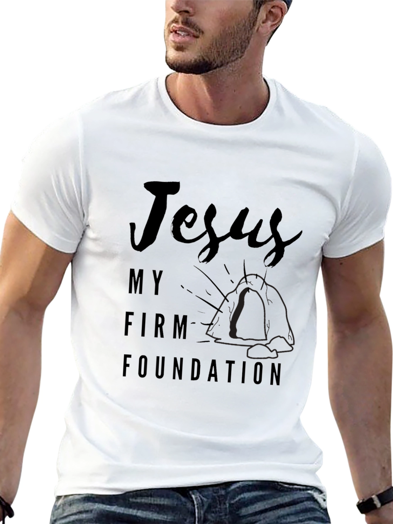 Jesus My Firm Foundation Graphic Tee
