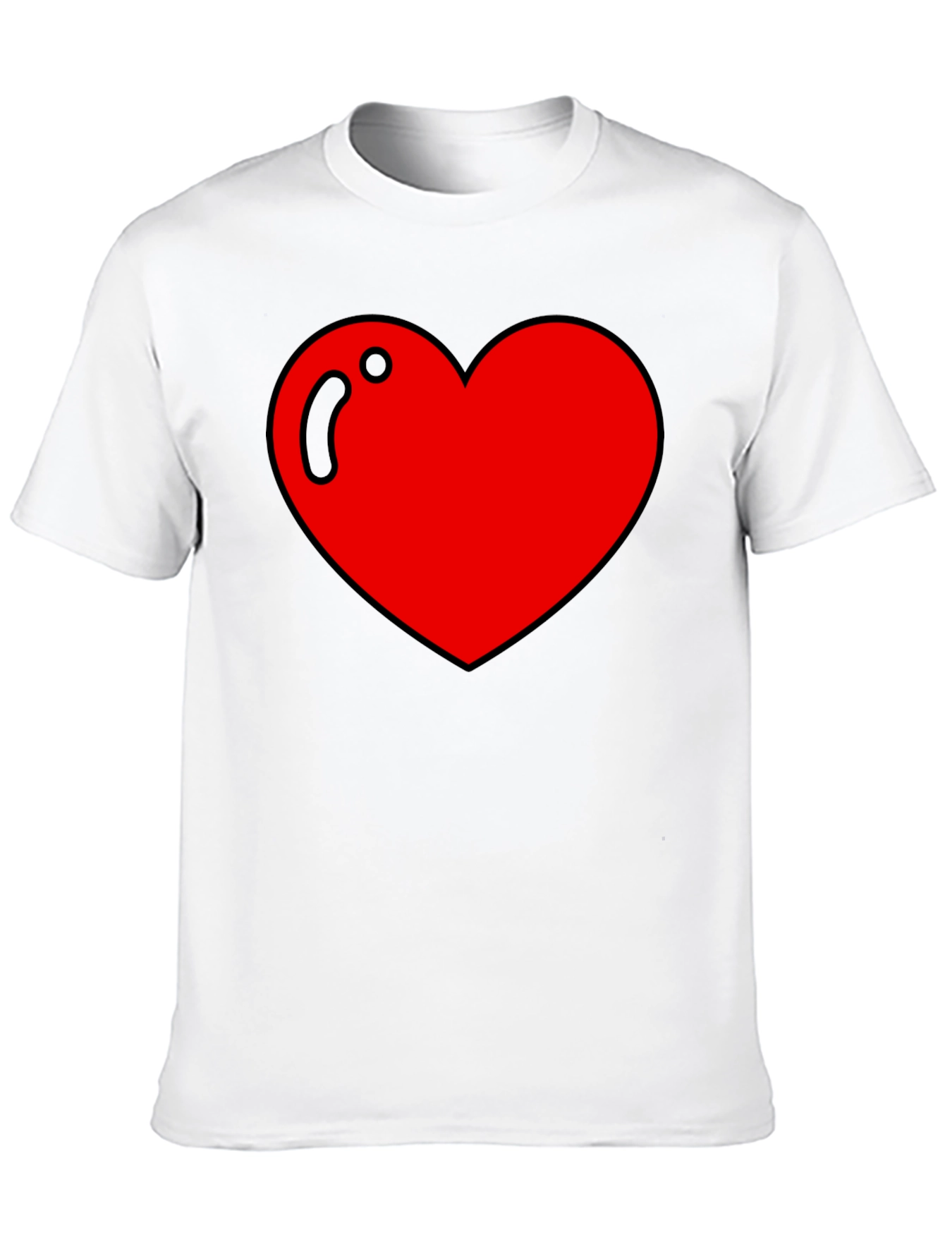 Bold Heart Graphic Tee - Black
