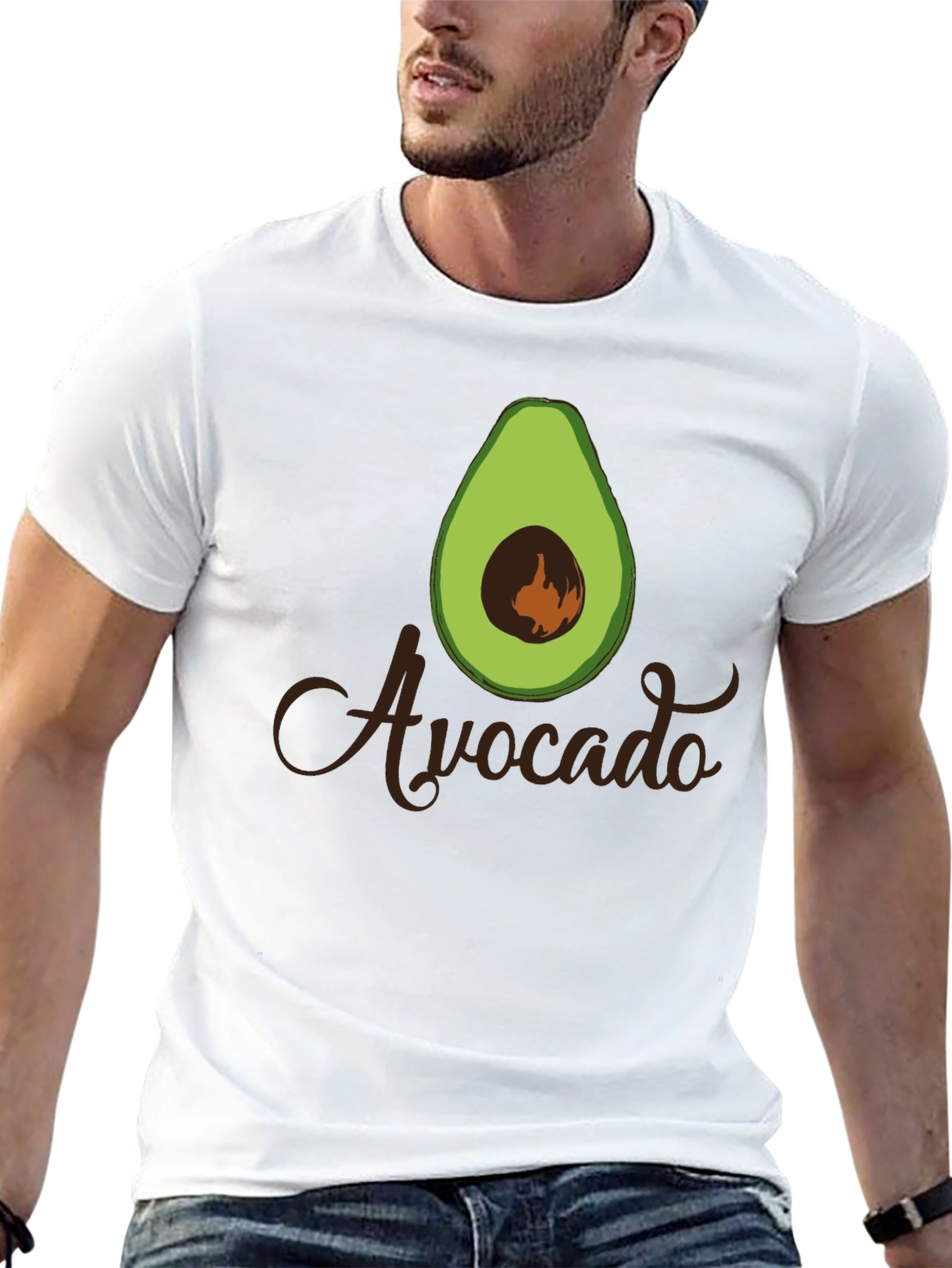 Avocado Graphic Black T-Shirt
