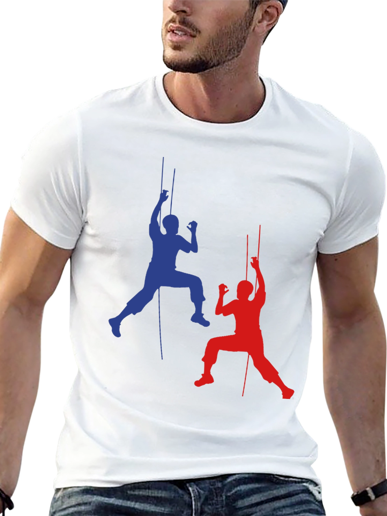 Rock Climbing Silhouette Graphic T-Shirt