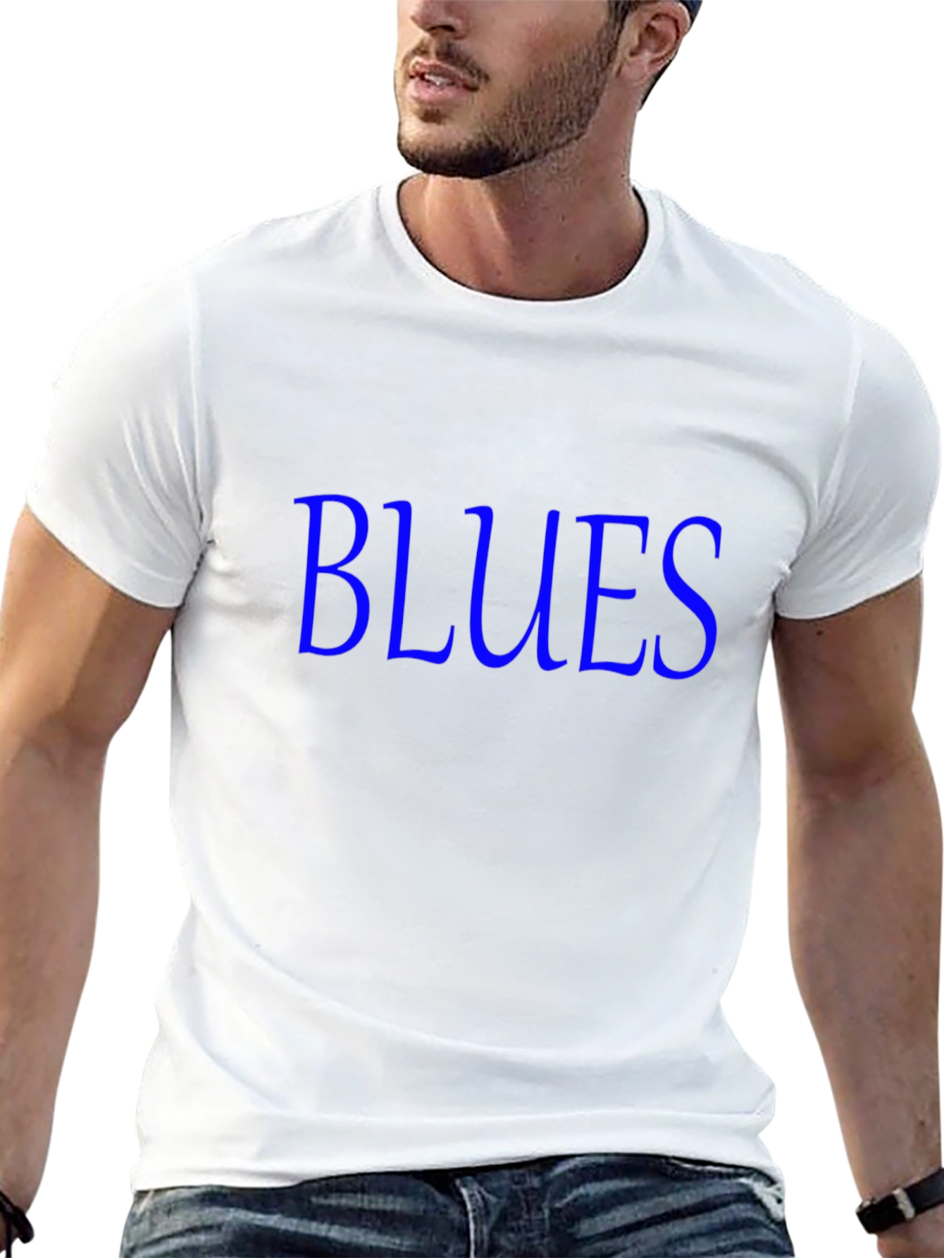 Blues Graphic Print Black T-Shirt