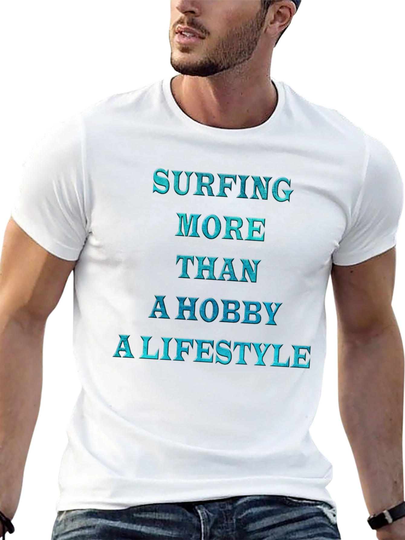 Surfing Lifestyle Graphic Tee - Mens Black T-Shirt