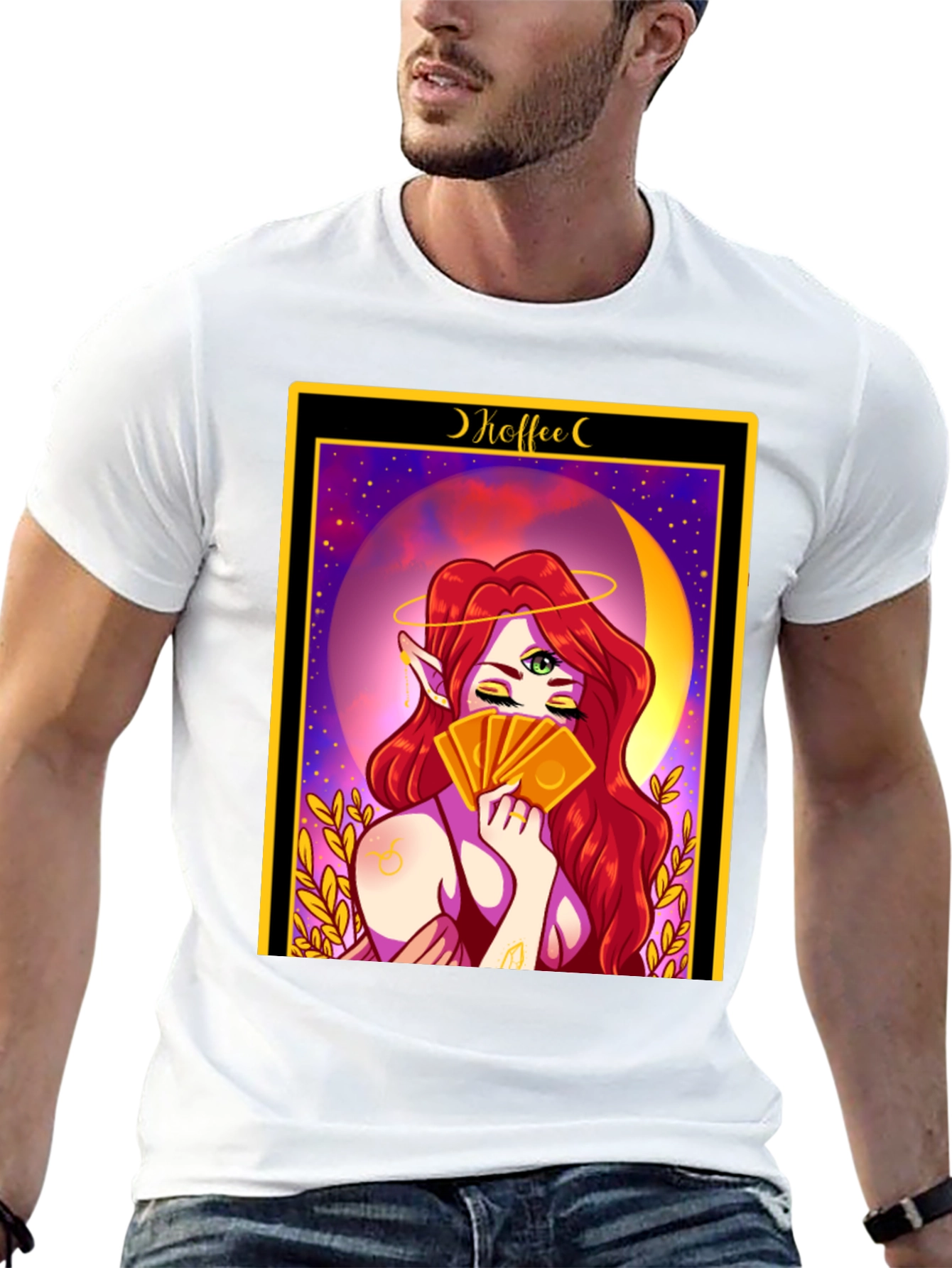 Mystic Tarot Card T-Shirt - Coffee Reading
