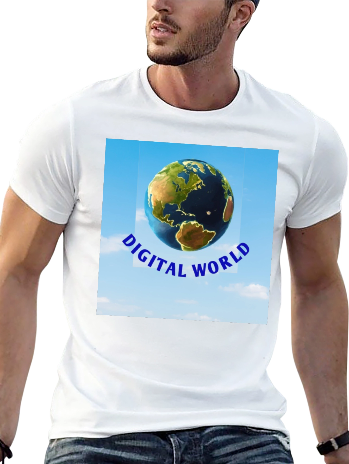 Digital World T-Shirt - Earth Graphic Tee